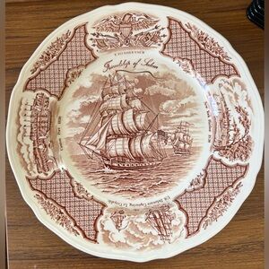 Alfred Meakin “The friendship of Salem” transfer ware  dinner plate
